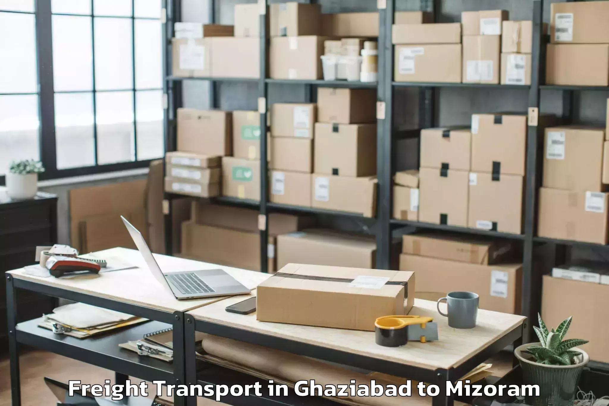 Professional Ghaziabad to Tlabung Freight Transport